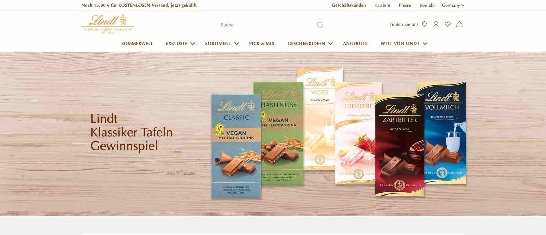 lindt klassiker tafeln gewinnspiel