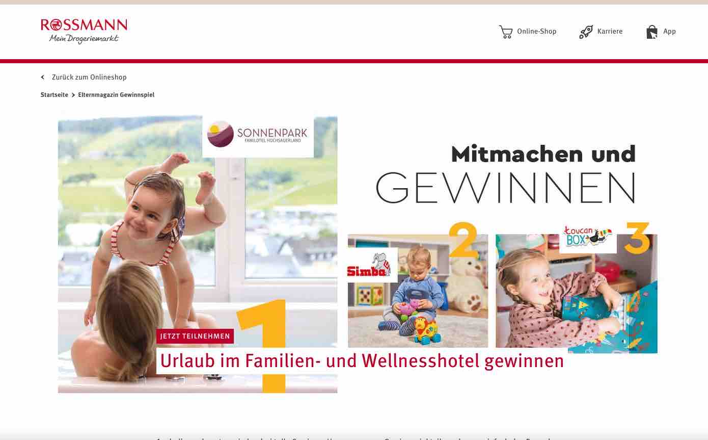 rossmann urlaubs gewinnspiel