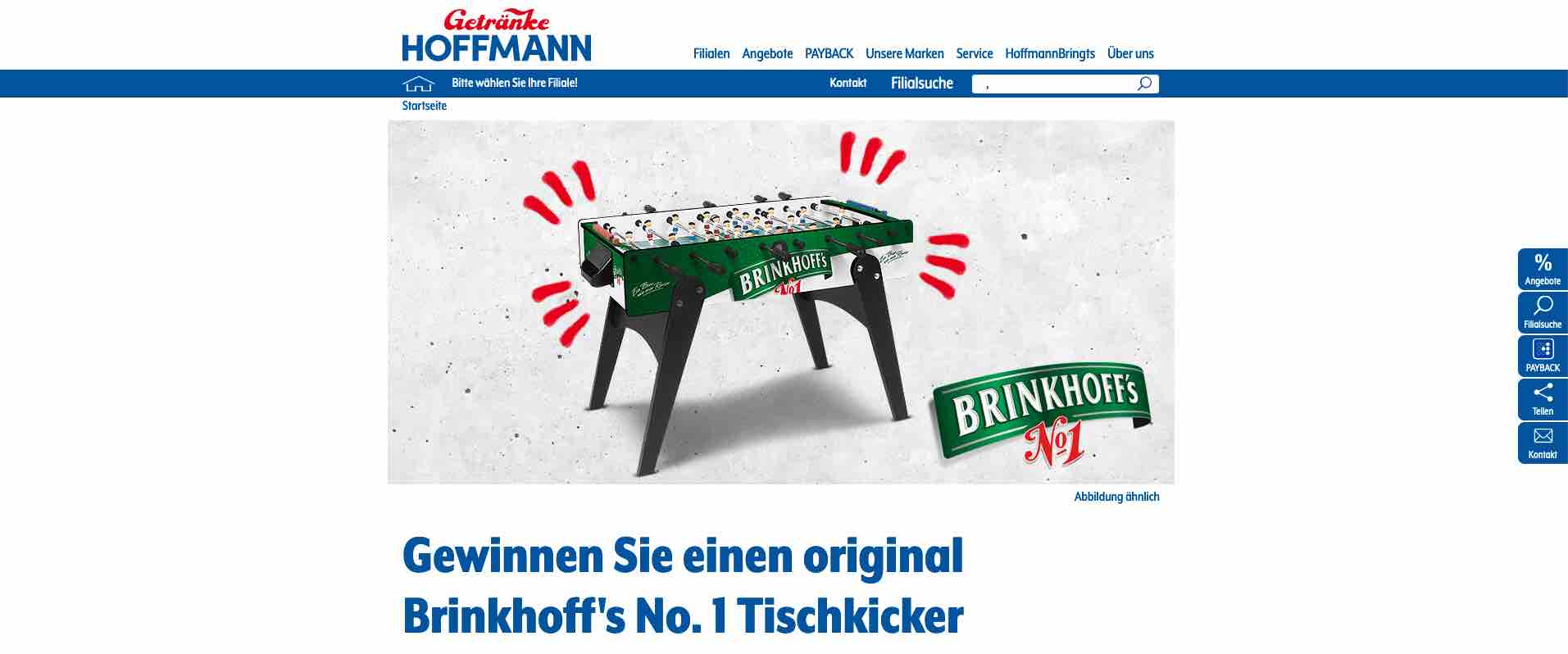 Getränke Hoffmann Tischkicker Gewinnspiel