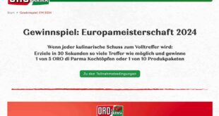 Europameisterschaftsgewinnspiel oro di parma