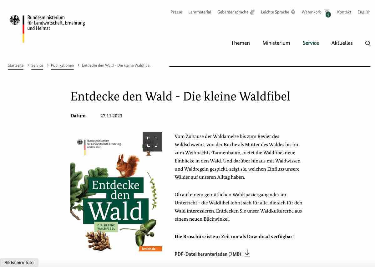 Entdecke den Wald - Die kleine Waldfibel