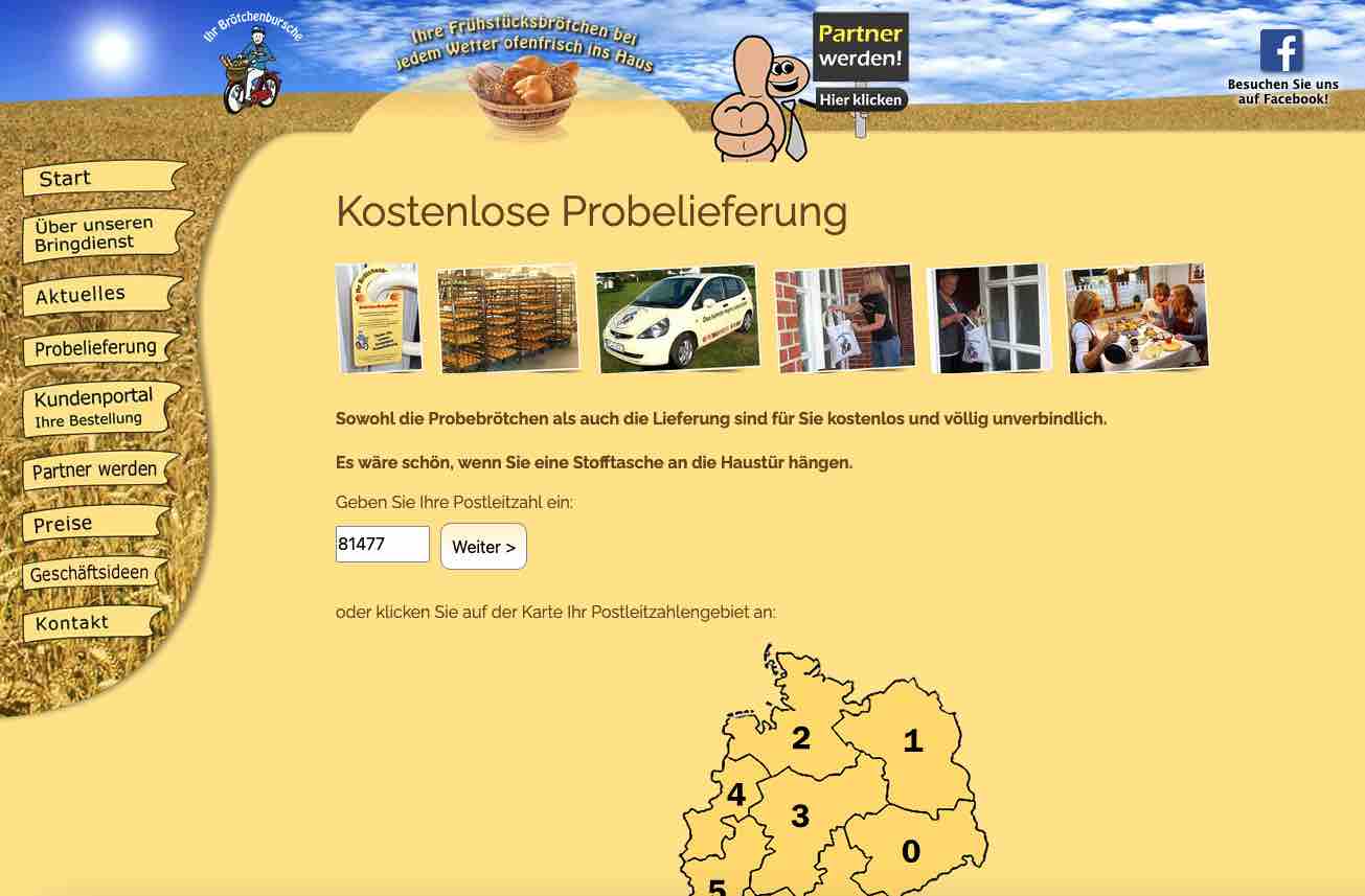 Kostenlose Probelieferung Brötchen