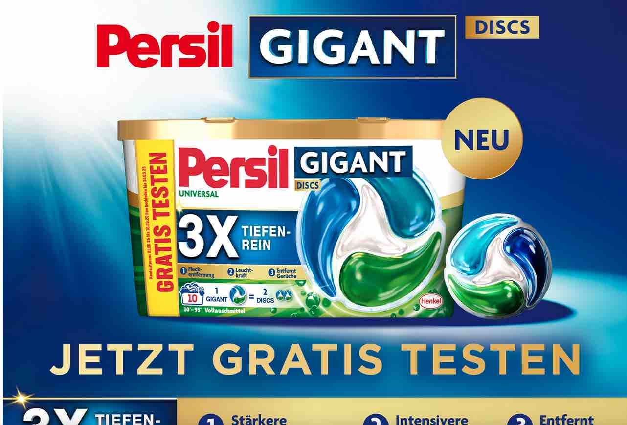 persil gigant discs gratis testen cashback aktion