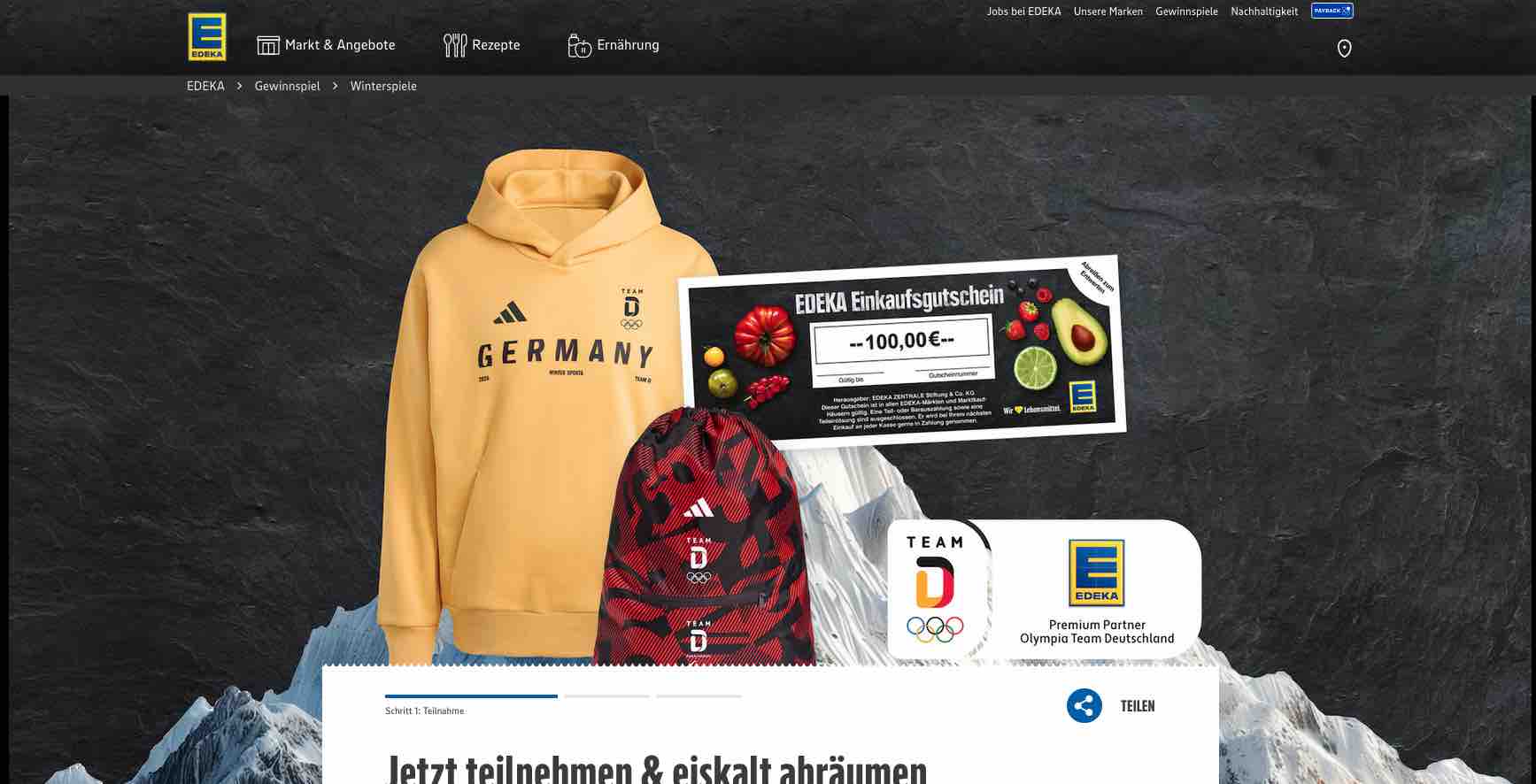 EDEKA Winterspiele Gewinnspiel